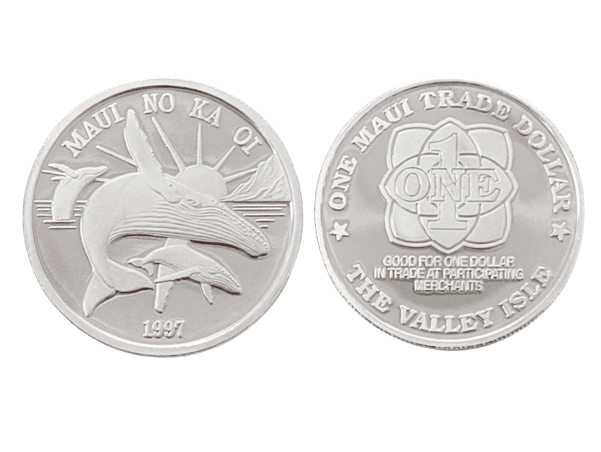 1997美國毛伊島貿易美元金銀幣套組共2盎司 商品圖