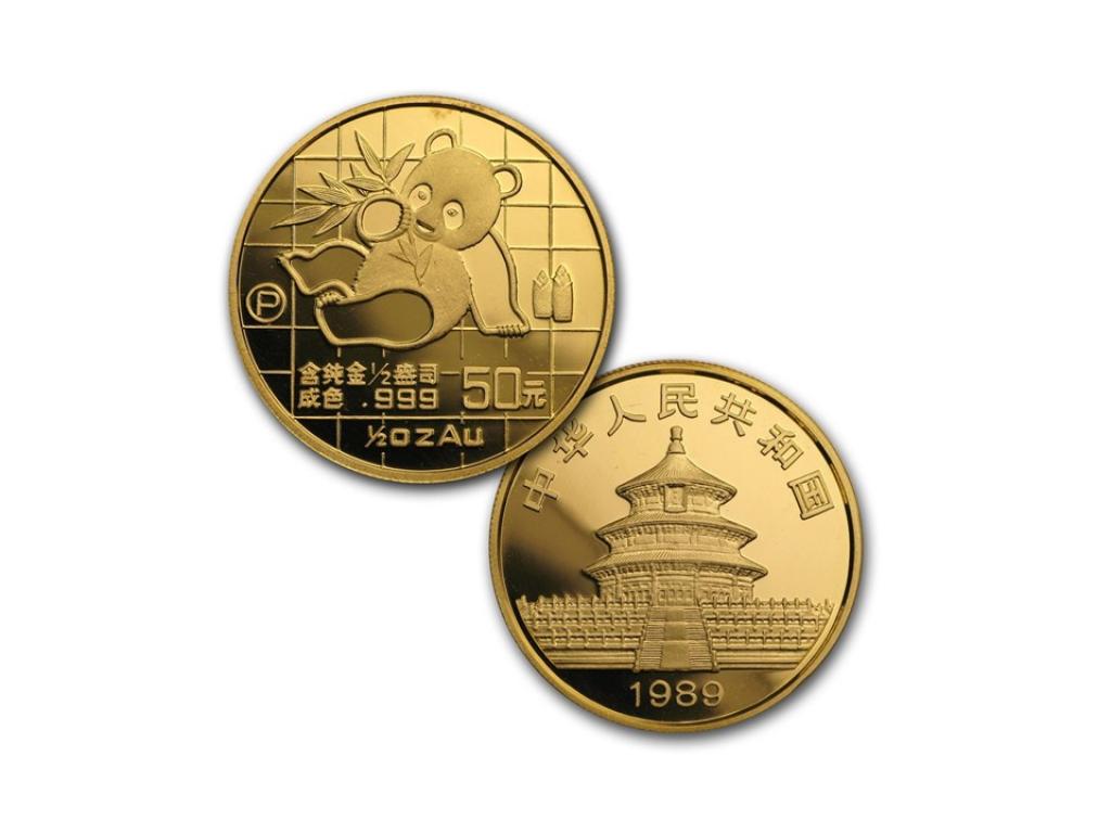 1989中國熊貓金幣套組五枚1.9盎司 商品圖