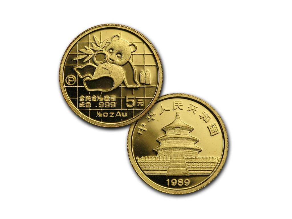 1989中國熊貓金幣套組五枚1.9盎司 商品圖