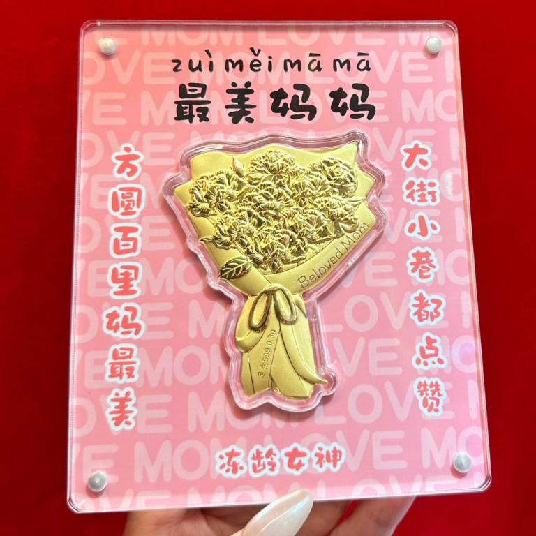 黃金擺件-母親節花束 0.3克 商品圖
