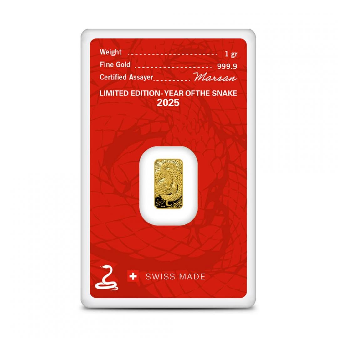 2025Heraeus賀利氏生肖蛇年金條1克 商品圖