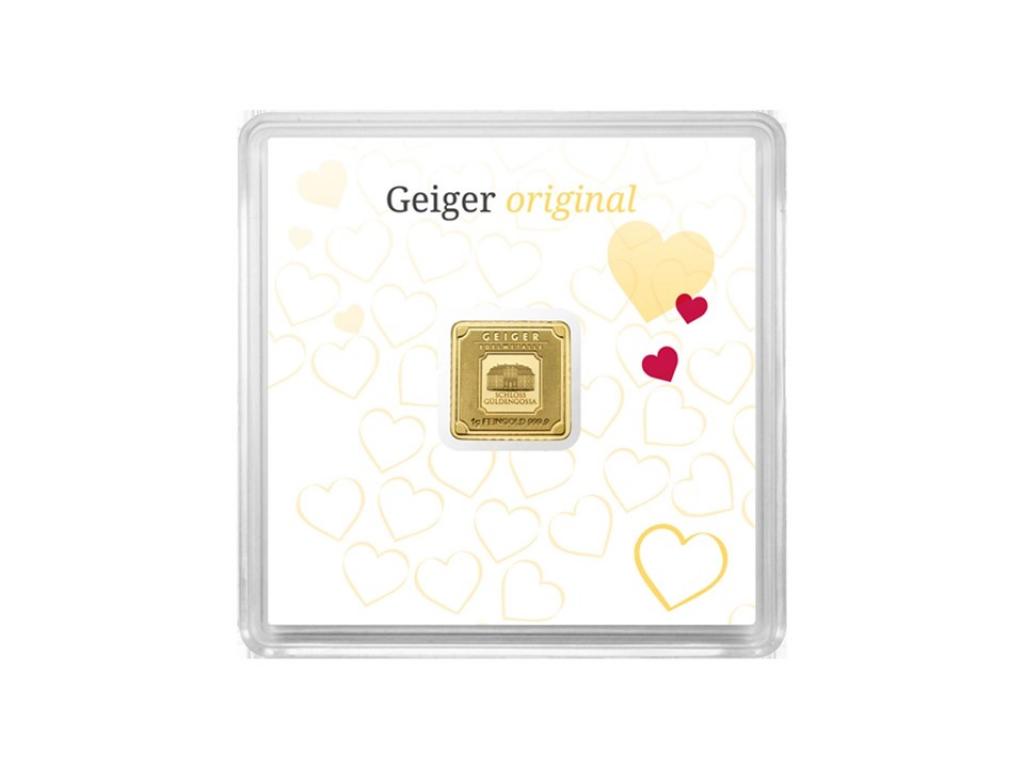 德國Geiger Edelmetalle金條1克(愛情版) 商品圖