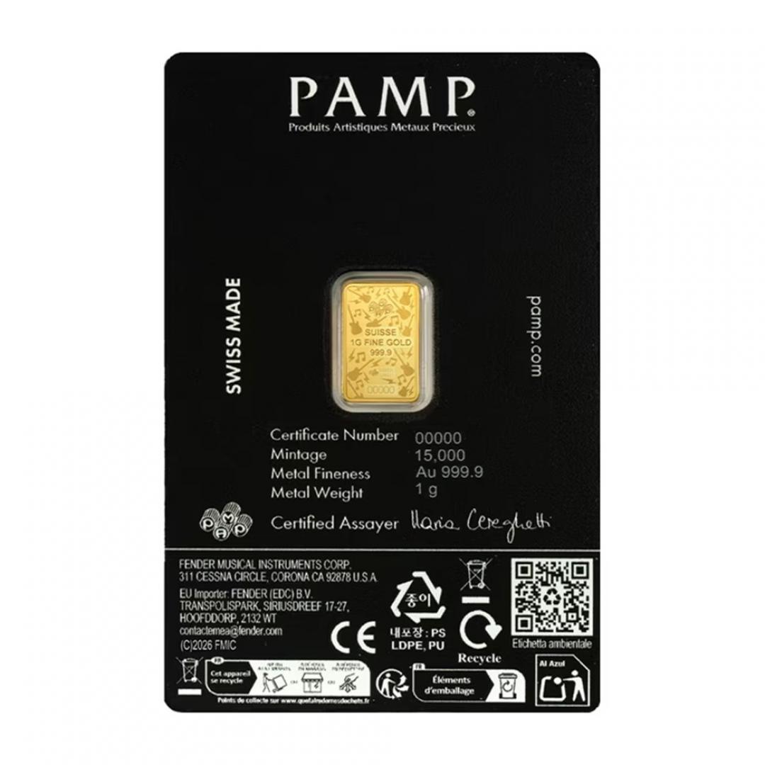 PAMP Fender 80週年紀念金條1克 商品圖