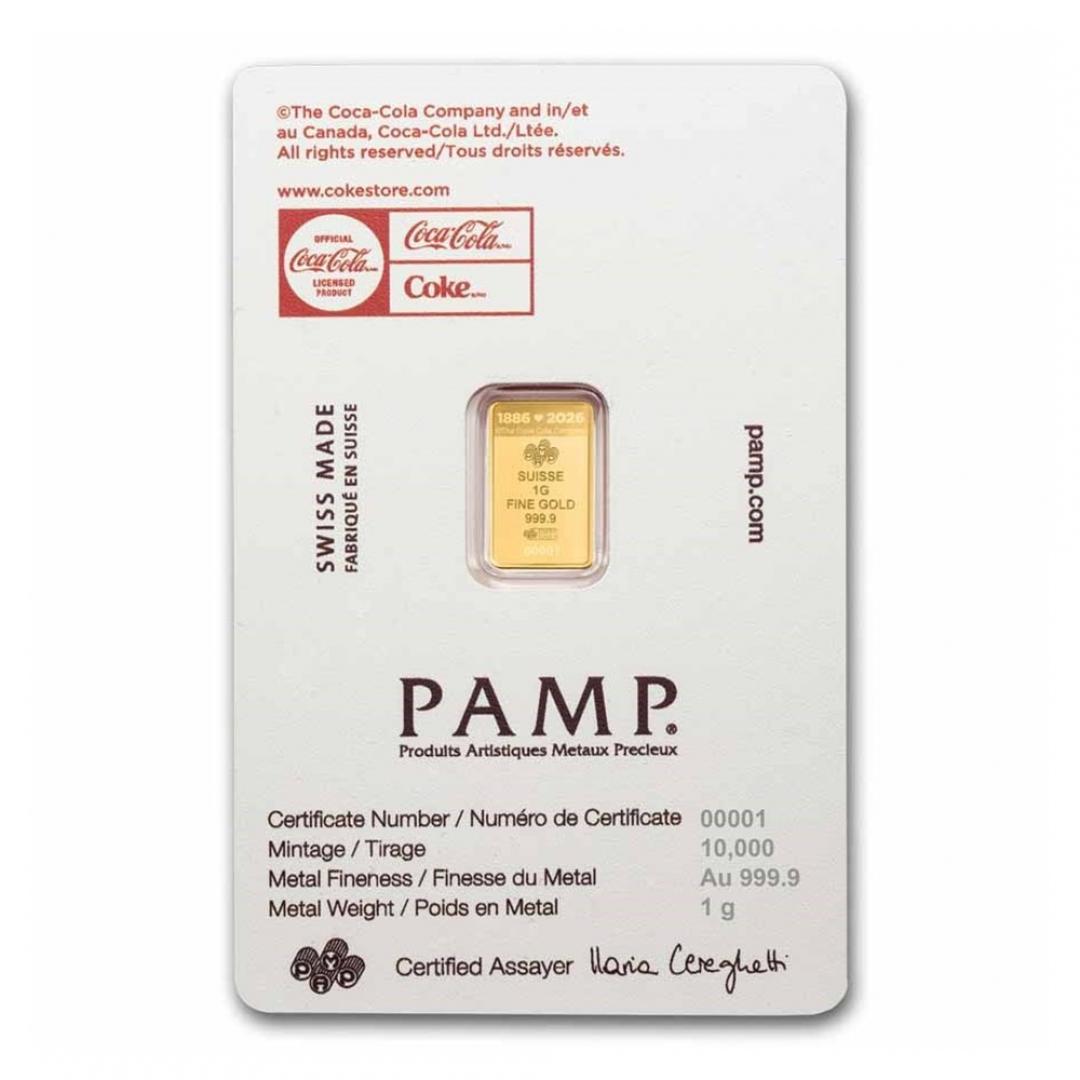 PAMP愛心可口可樂金條1克 商品圖