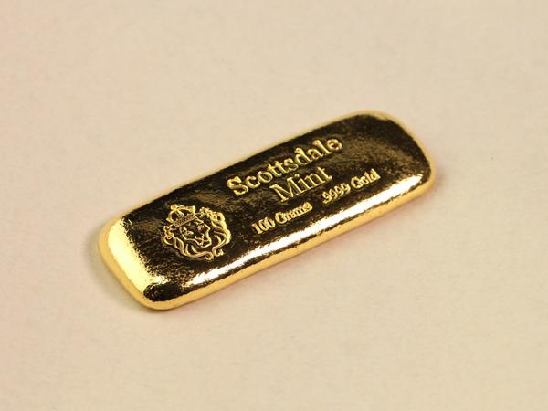 Scottsdale獅王澆鑄金條100克 商品圖