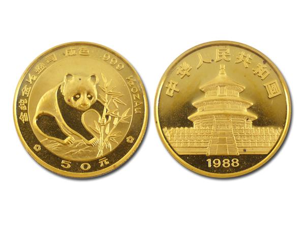 1988中國熊貓金幣0.5盎司 商品圖