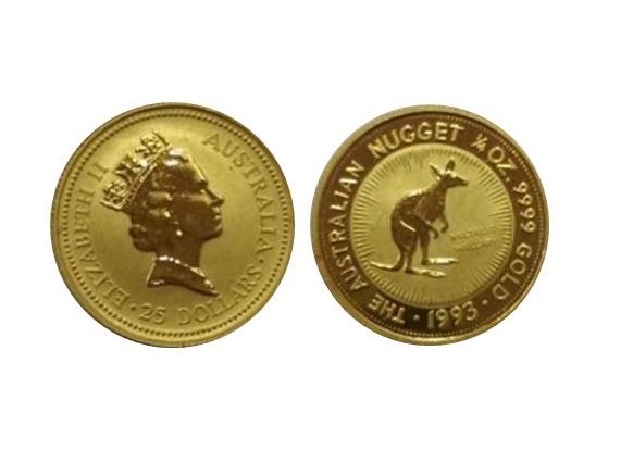 1993澳洲袋鼠金幣0.25盎司 商品圖