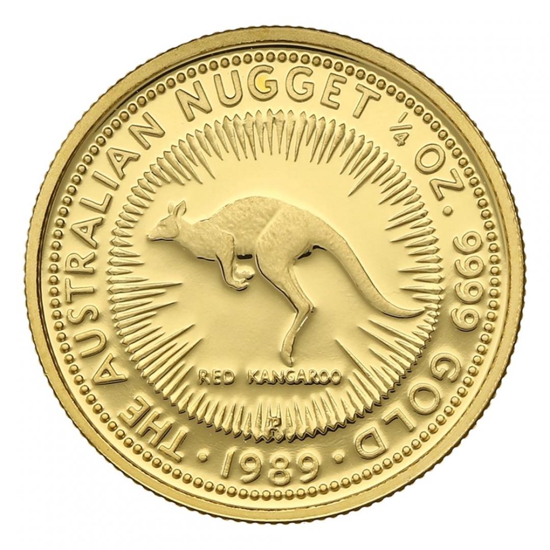1989澳洲袋鼠金幣0.25盎司 商品圖