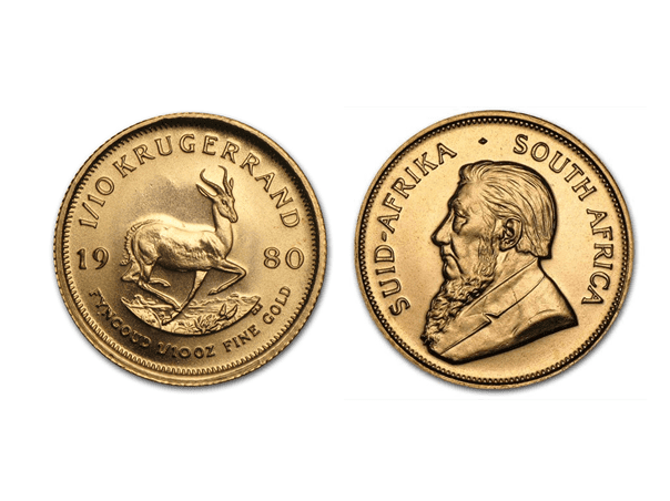 1980南非克魯格22K金幣0.1盎司 商品圖