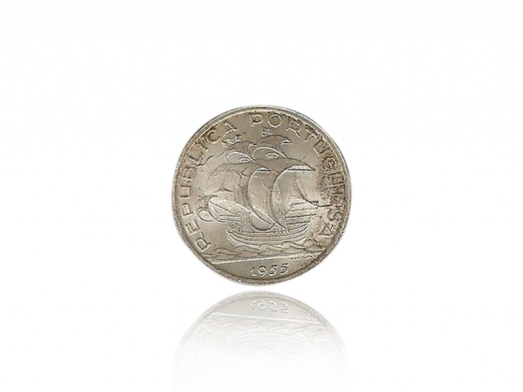 1955葡萄牙10埃斯庫多 帆船銀幣 商品圖