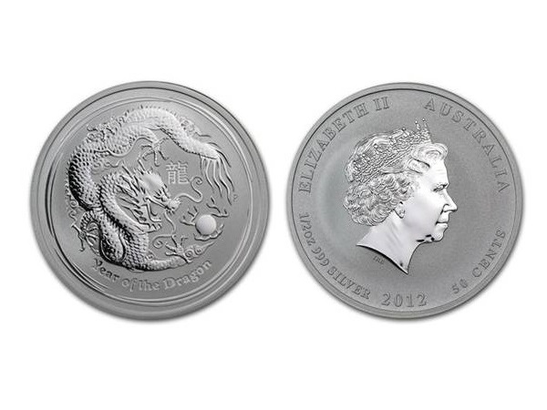 2012澳洲生肖龍年銀幣0.5盎司 商品圖