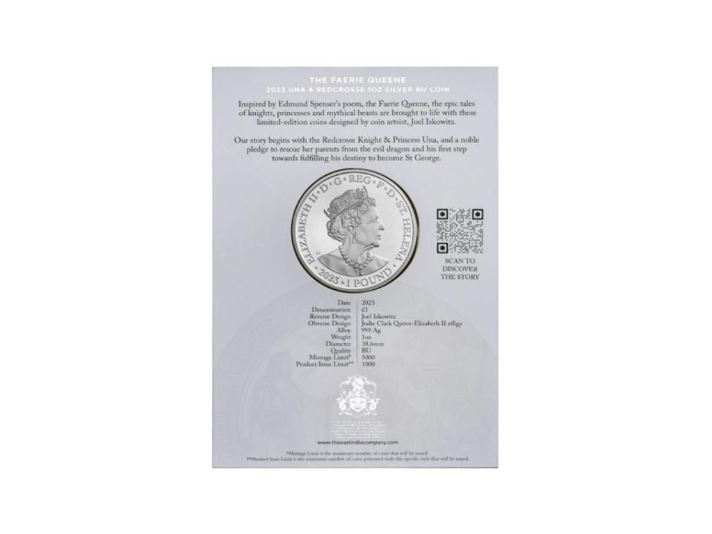 2023仙后系列 - 尤娜與雷德克羅斯銀幣1盎司 - 卡片裝 商品圖