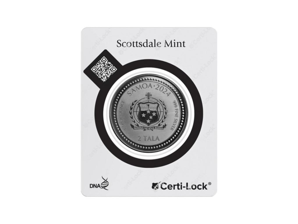 2024Scottsdale獅王薩摩亞龍年鍍黑銠精鑄銀幣1盎司 商品圖