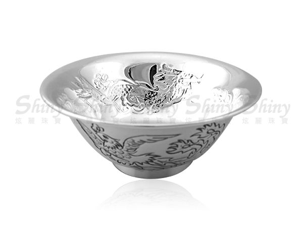 龍鳳獻瑞銀碗(29.6錢) 商品圖