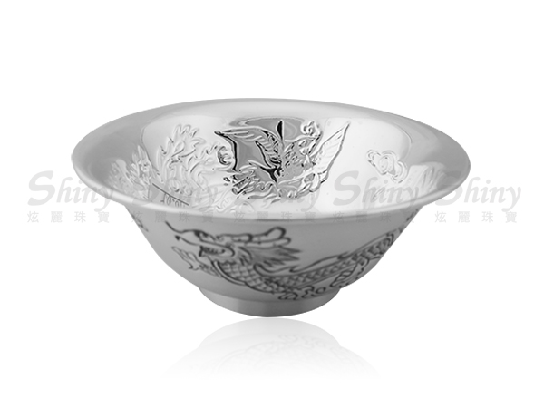 龍鳳獻瑞銀碗(29.6錢) 商品圖