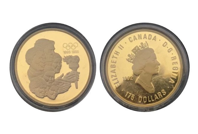 1896-1996亞特蘭大奧運百年紀念套幣三枚(22K金16.97g.925銀33.63gX2) (無盒) 商品圖