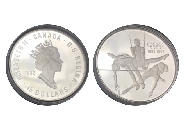 1896-1996亞特蘭大奧運百年紀念套幣三枚(22K金16.97g.925銀33.63gX2) (無盒) 商品圖