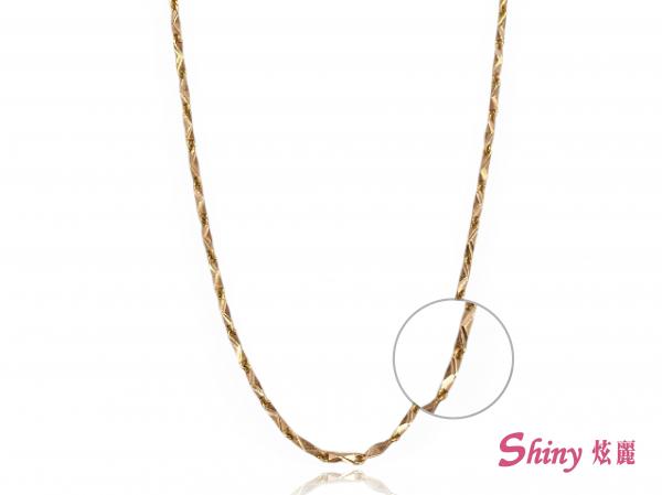 14K金刻花短柱項鍊 2.24錢 45CM 商品圖