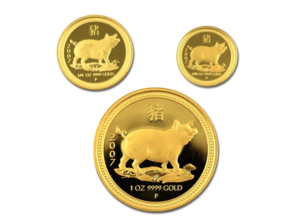 2007澳洲豬年金幣套組三枚1.35盎司 商品圖