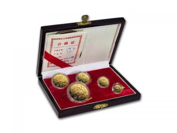 1989中國熊貓套幣五枚(金1.1/2.1/4.1/10.1/20oz) 商品圖
