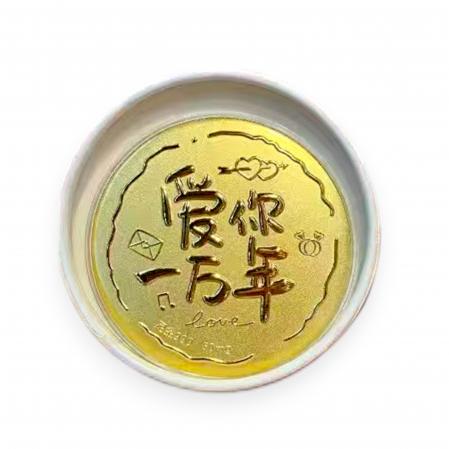 黃金擺件-大餅款 愛你一萬年 0.05克 商品圖