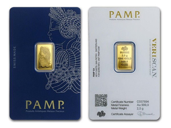 PAMP財富女神金條2.5克 商品圖