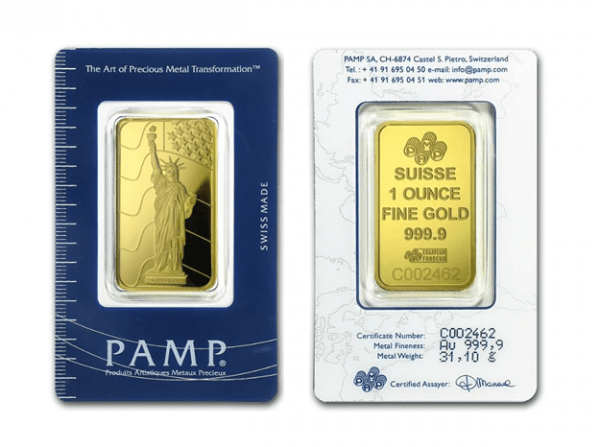 PAMP自由女神像金條1盎司 - 流通 商品圖