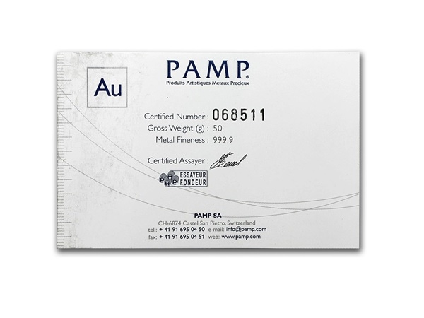 PAMP澆鑄金條50克 商品圖