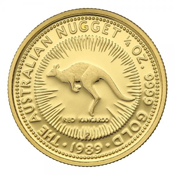 1989澳洲袋鼠金幣0.25盎司 商品圖
