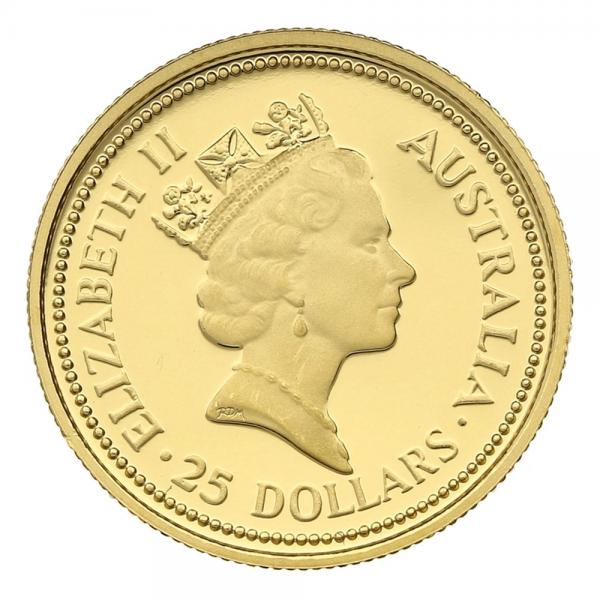 1989澳洲袋鼠金幣0.25盎司 商品圖