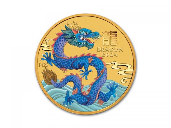 2024澳洲龍年彩色金幣0.1盎司 商品圖