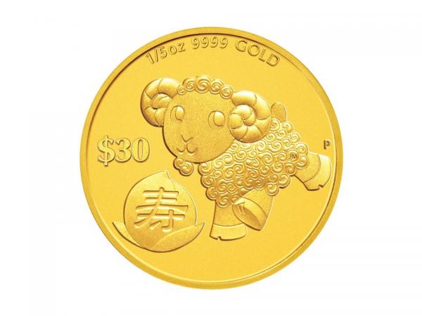 2015澳洲福祿壽吉利金羊紀念金幣0.6盎司 商品圖