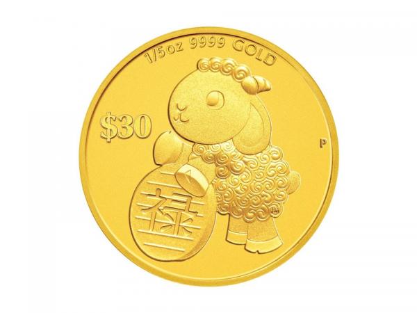 2015澳洲福祿壽吉利金羊紀念金幣0.6盎司 商品圖