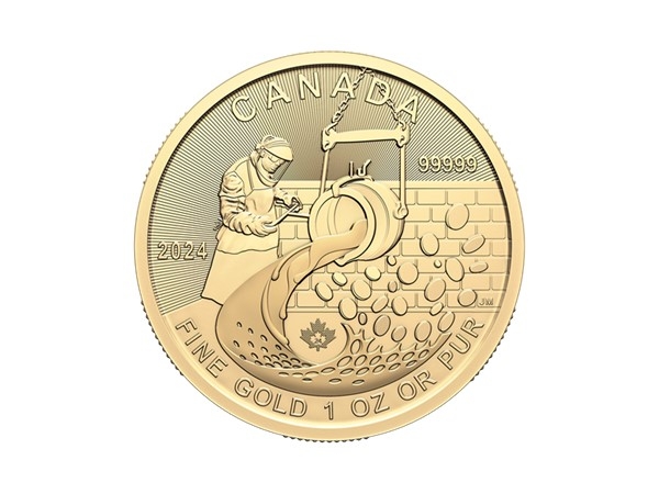 2024加拿大淘金系列 - 提煉金礦石99999金幣1盎司(封卡) 商品圖