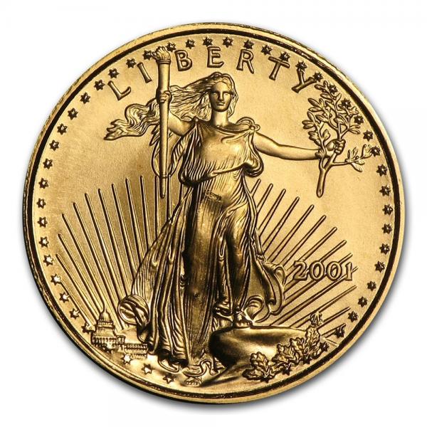 2001美國鷹揚金幣0.1盎司(22K) 商品圖