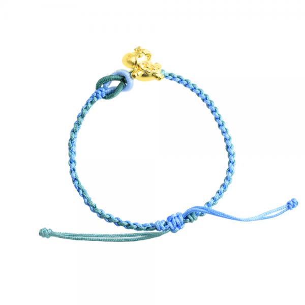 5D黃金馬年開運手鍊0.08錢-藍款 商品圖