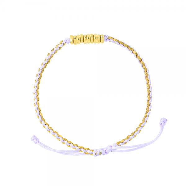 5G黃金開運盤纏手鍊 0.08錢 -紫款 商品圖