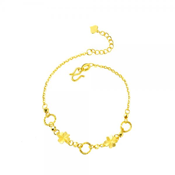 5G黃金幸運草手鍊 0.89錢 16+2.5CM 商品圖