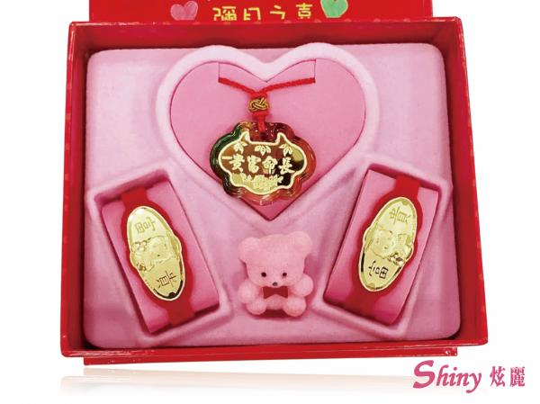 黃金彌月禮盒0.2錢 琉璃款-博士寶寶 商品圖