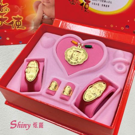 黃金彌月禮盒0.2錢 鎖片款-博士寶寶 商品圖