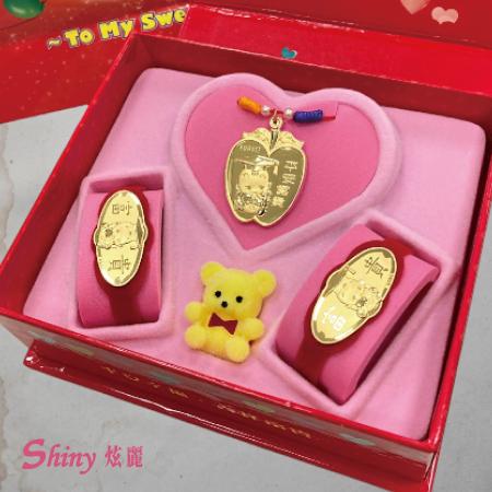 黃金彌月禮盒0.2錢 蘋果款-博士寶寶 商品圖