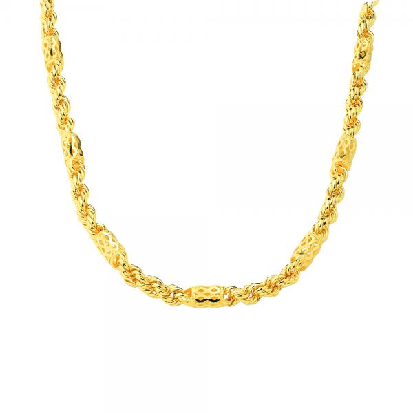 黃金男款發財麻花項鍊 15.41錢 60CM 商品圖