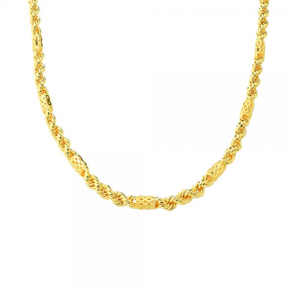 黃金發財麻花項鍊 10.29錢 60CM 商品圖