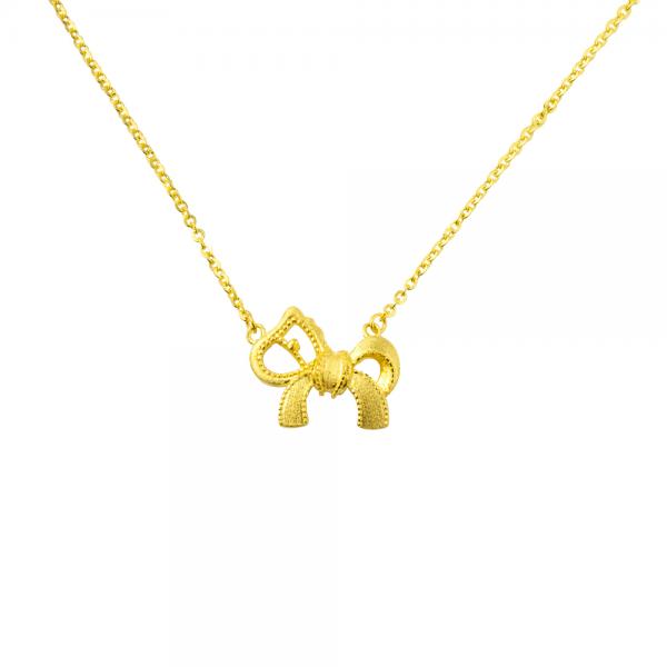 5G黃金蝴蝶結馬造型套鍊 1.67錢 42+2.5CM 商品圖