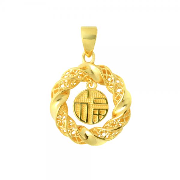 5G黃金福字墜子 0.68錢 商品圖