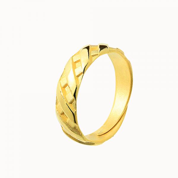 黃金對戒男戒 1.97錢 格紋款 商品圖