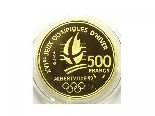 1992冬季奧運會22K雪車紀念幣 商品圖