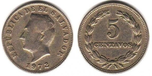 1972薩爾瓦多5分幣 商品圖