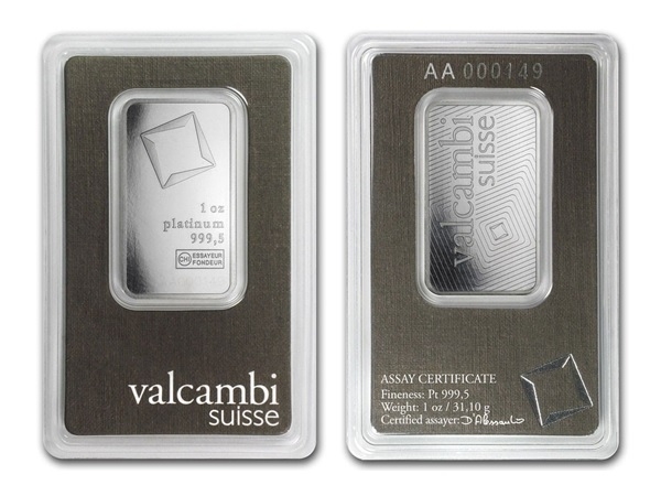 Valcambi鉑金條1盎司 商品圖