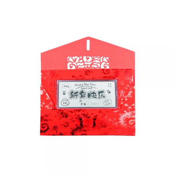 純銀999紅包袋1克 新年快樂 商品圖